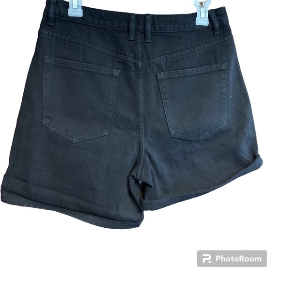 Black denim shorts roll cuff EU40L - Picture 9 of 11